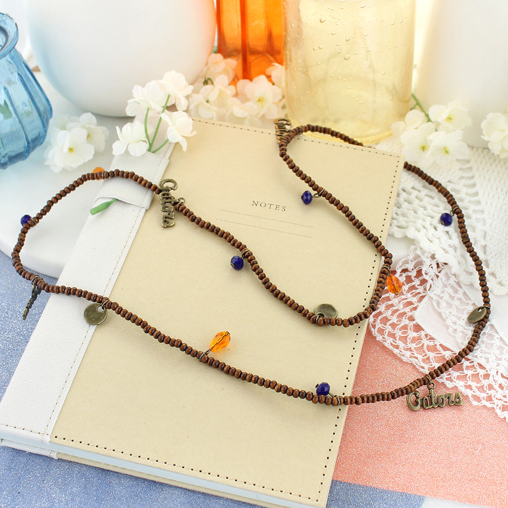 Florida Wood Bead Stretch Necklace/Bracelet