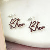 Texas A&M Slogan Earrings - Fan Sparkle