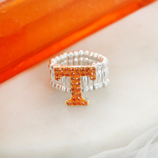 Tennessee Rhinestone Crystal Stretch Ring