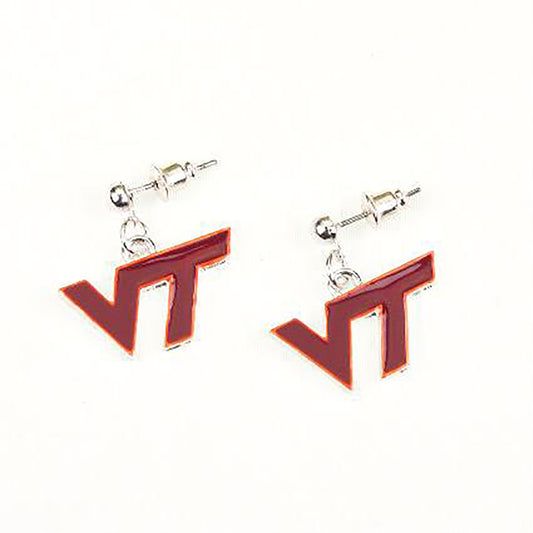 Virginia Tech Enamel Logo Earrings