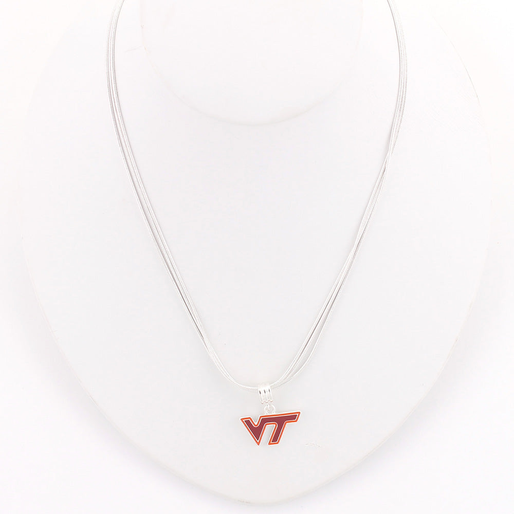 Virginia Tech Enamel Logo Necklace