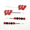 Wisconsin Rhinestone Crystal Hair Pins