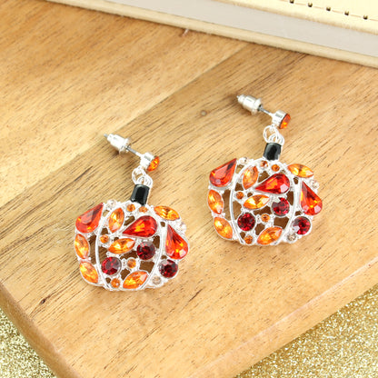 Jeweled Pumpkin Earrings