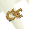 Georgia Tech Rhinestone Crystal Ring