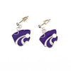 Kansas State Enamel Logo Earrings