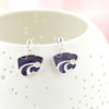 Kansas State Enamel Logo Earrings