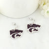 Kansas State Rhinestone Crystal Earrings