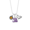 LSU Multi Charm & Rhinestone Necklace - Fan Sparkle