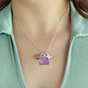 LSU Multi Charm & Rhinestone Necklace - Fan Sparkle