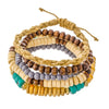 Wood Rope Stack Bracelet - Fan Sparkle