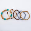 Wood Rope Stack Bracelet - Fan Sparkle