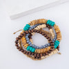 Wood Rope Stack Bracelet - Fan Sparkle