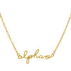 Alpha Omicron Pi Script Necklace - Fan Sparkle