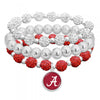 Alabama Rhinestone Stretch Bracelet Trio - Fan Sparkle