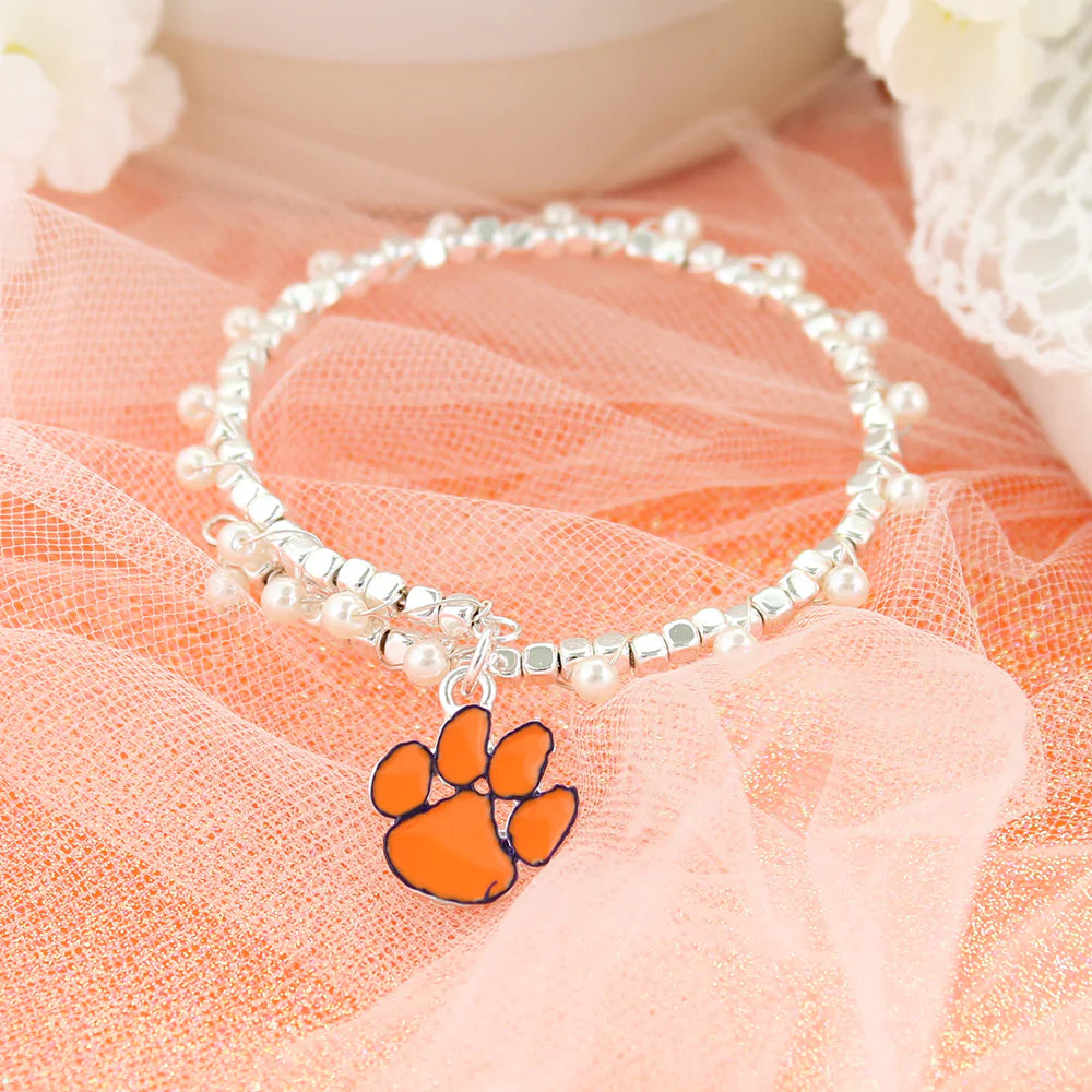 Clemson Logo Wrap Bracelet - Fan Sparkle