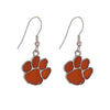 Clemson Tiger Paw Earrings - Fan Sparkle