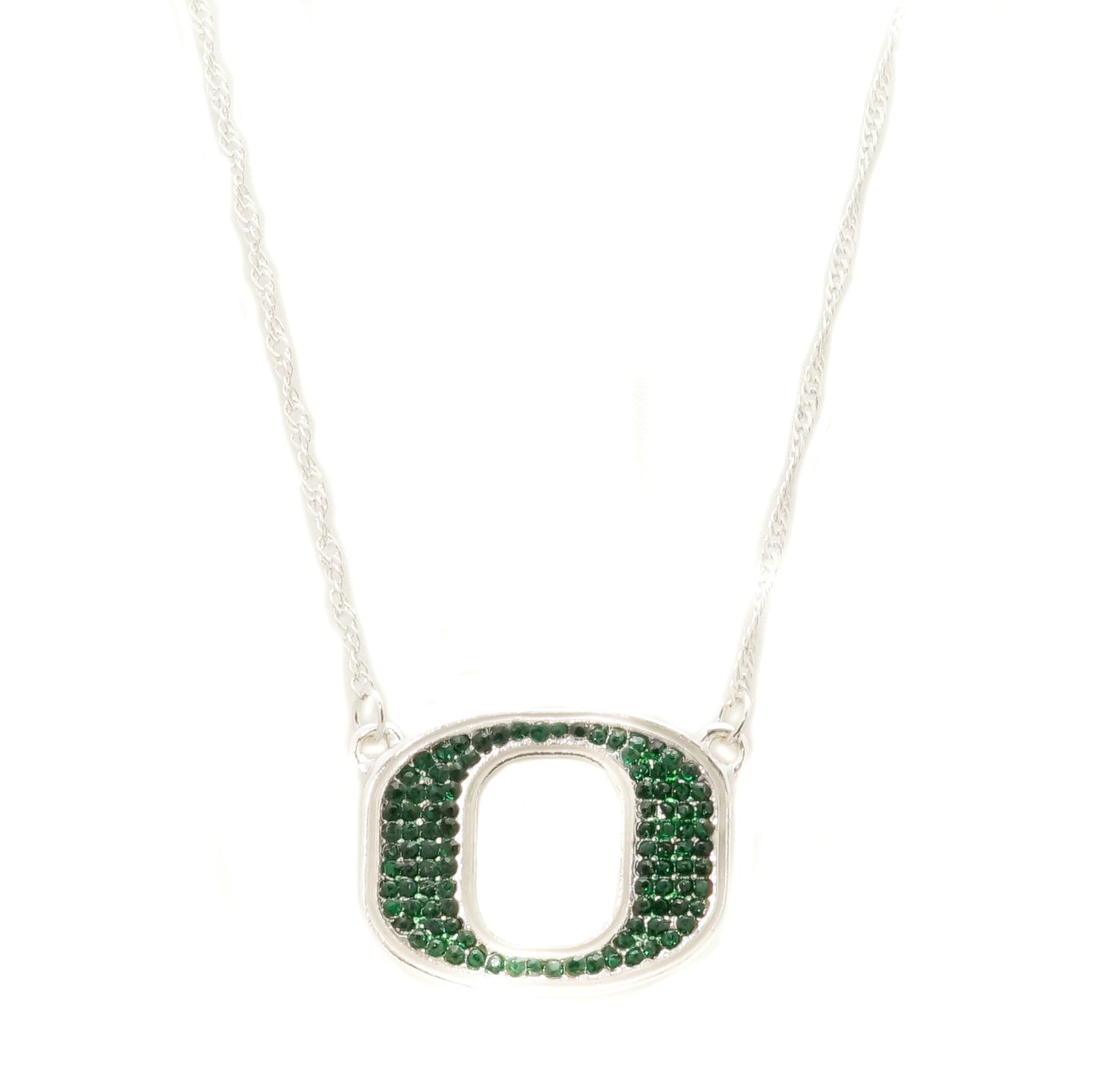 Oregon Rhinestone Crystal Logo Necklace - Fan Sparkle