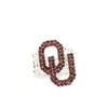 Oklahoma Rhinestone Crystal Stretch Ring - Fan Sparkle