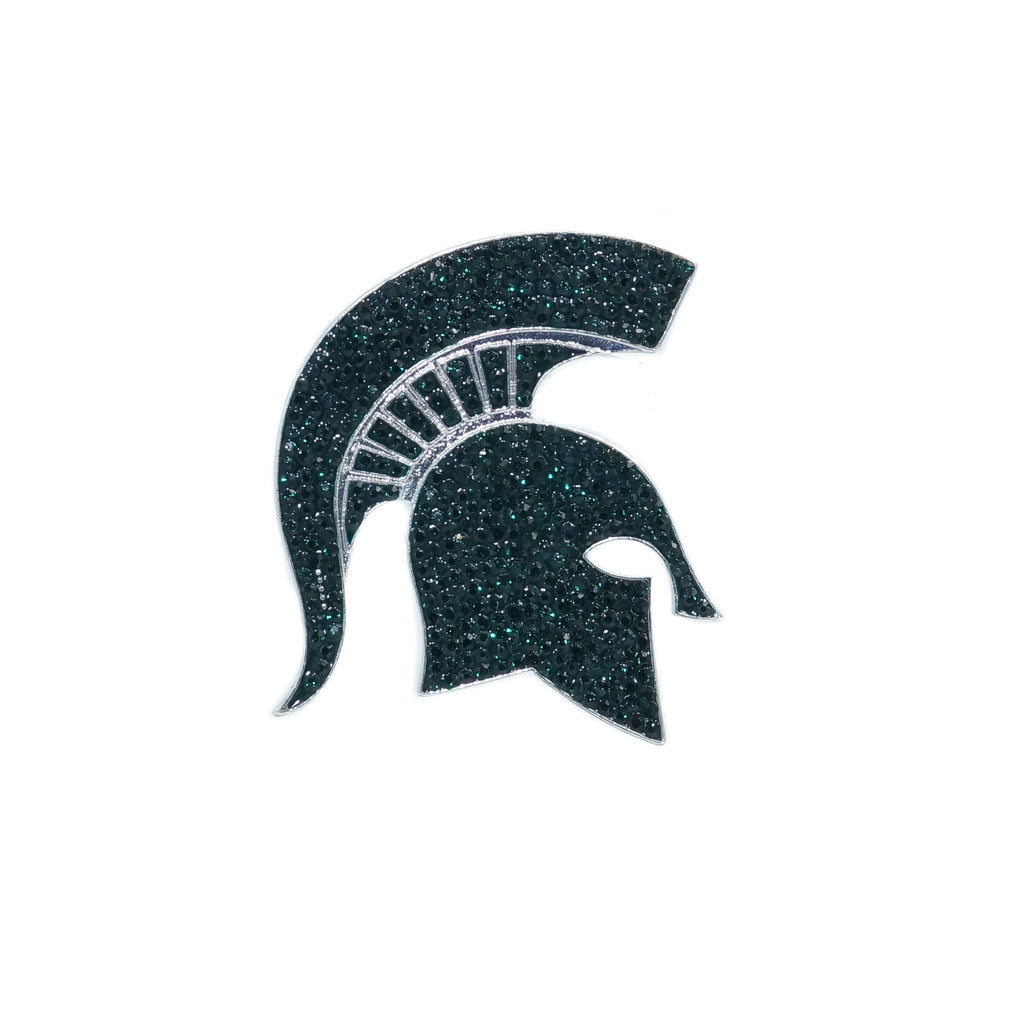 Michigan State Rhinestone Crystal Pin - Fan Sparkle