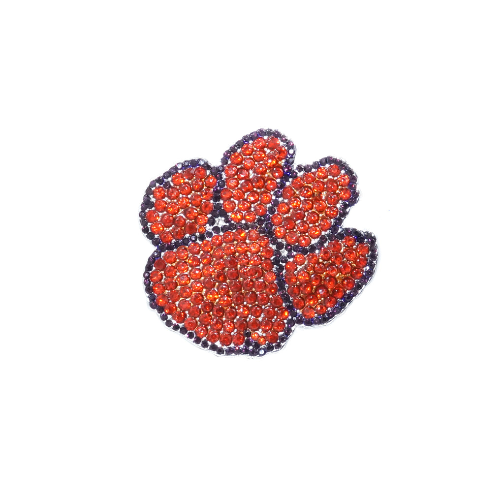 Clemson Rhinestone Crystal Pin - Fan Sparkle