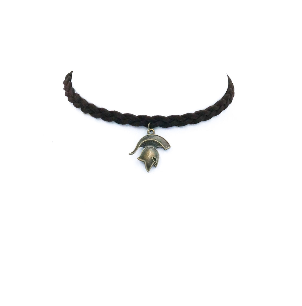 Michigan State Braided Suede Choker - Fan Sparkle