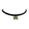 Michigan Braided Suede Choker - Fan Sparkle