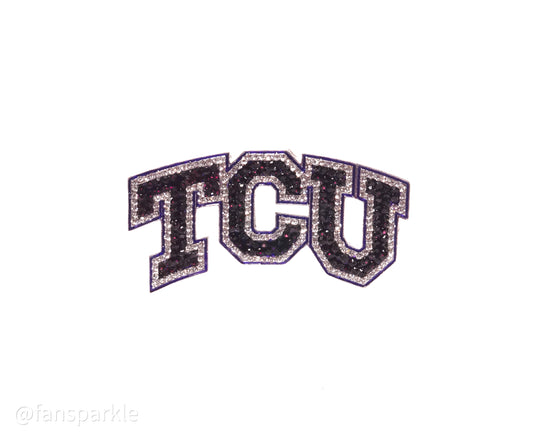 TCU Rhinestone Crystal Pin - Fan Sparkle