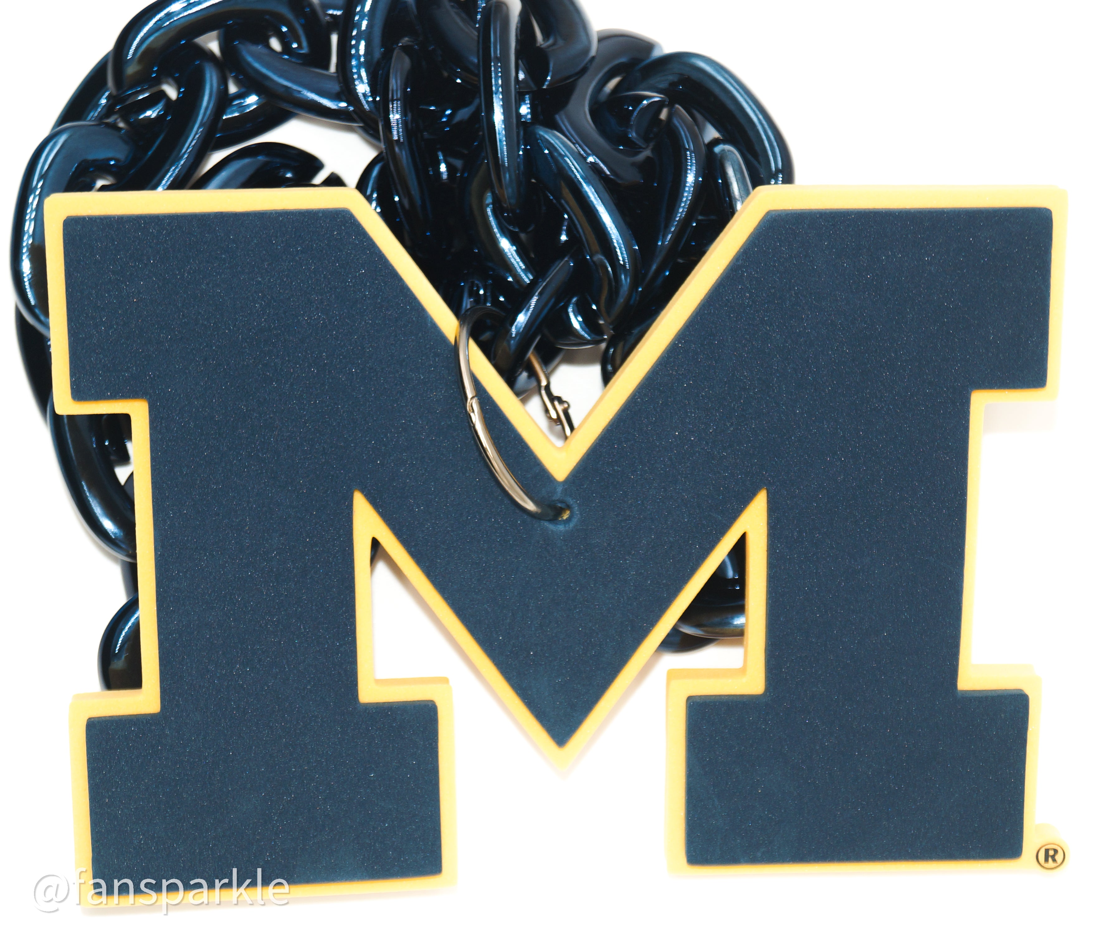 Official licensed NCAA 2024 foam fan chain Michigan Wolverines