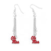 Ole Miss Dripping Jewels Earrings - Fan Sparkle