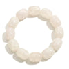 White Quartz Stretch Bracelet - Fan Sparkle